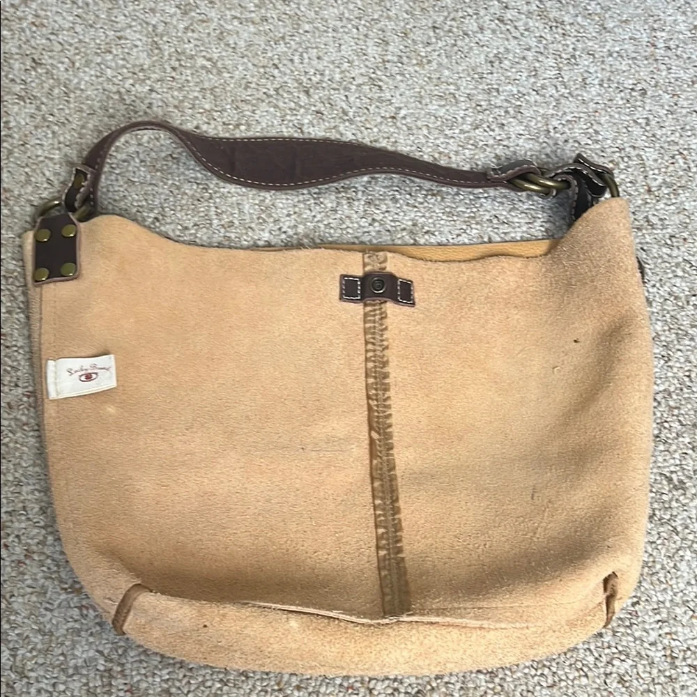 Lucky Brand Vintage Tan Leather Hobo Bag - Picture 7 of 11